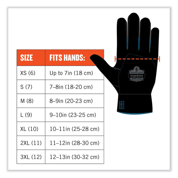 ProFlex 7401-CASE Coated Lightweight Winter Gloves, EN388: 2131X, 10" Long, Medium, Orange, 144 Pairs/Carton