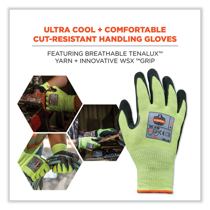 ProFlex 7041-CASE ANSI A4 Nitrile Coated CR Gloves, EN388: 4X42D, 10" Long, Small, Lime, 144 Pairs/Carton