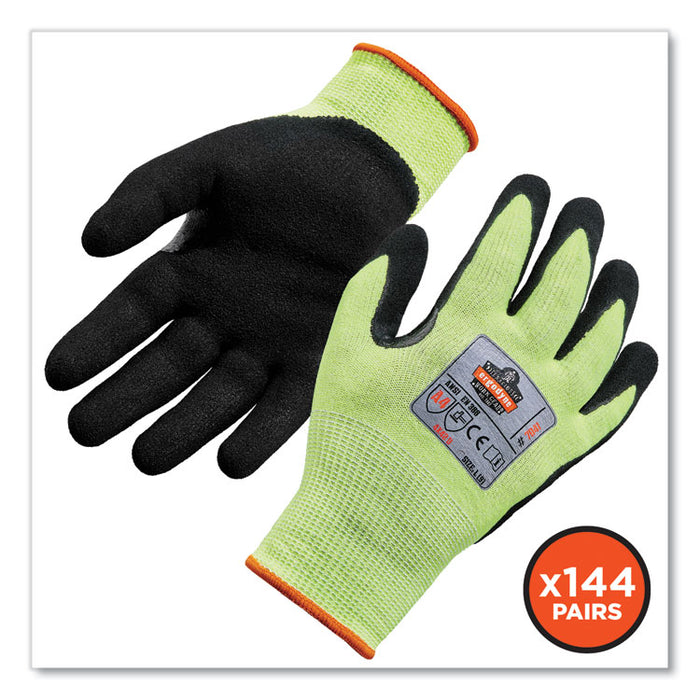 ProFlex 7041-CASE ANSI A4 Nitrile Coated CR Gloves, EN388: 4X42D, 11" Long, X-Large, Lime, 144 Pairs/Carton