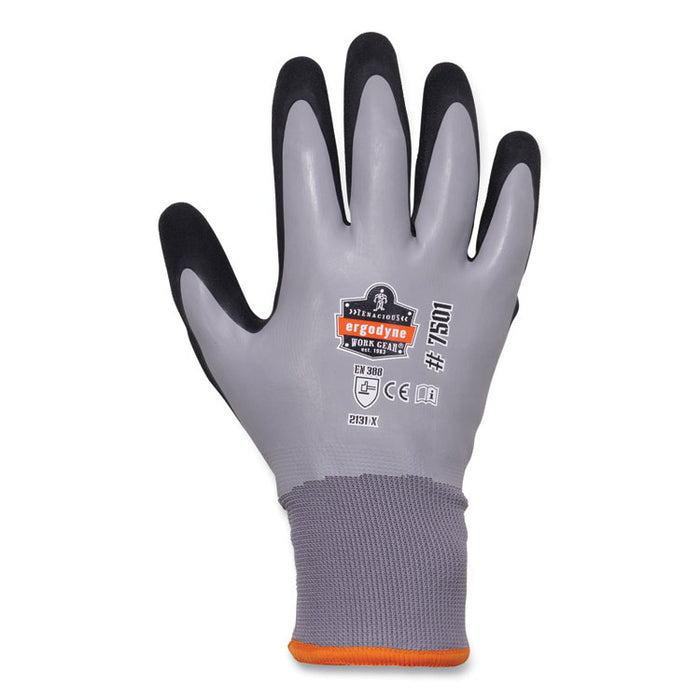 ProFlex 7501-CASE Coated Waterproof Winter Gloves, EN388: 2131X, 10" Long, Small, Gray, 144 Pairs/Carton