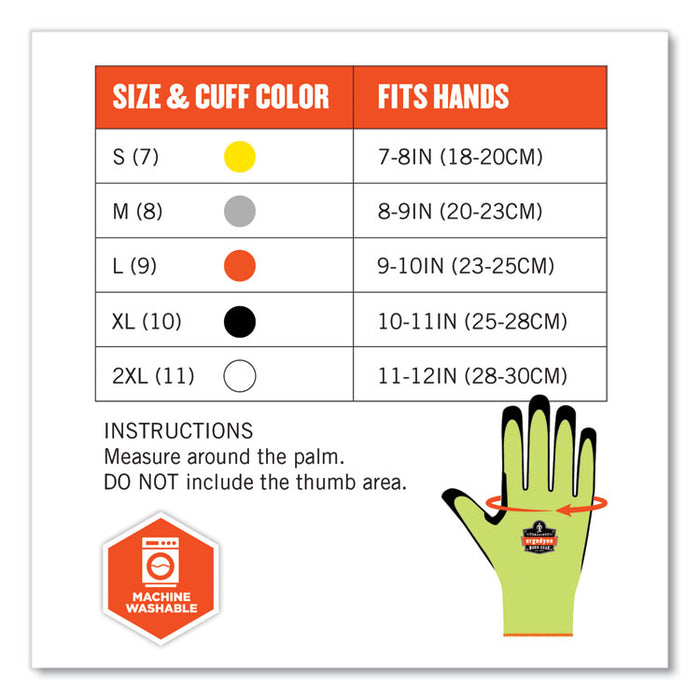 ProFlex 7041 ANSI A4 Nitrile-Coated CR Gloves, EN388: 4X42D, 12" Long, XX-Large, Lime, Pair