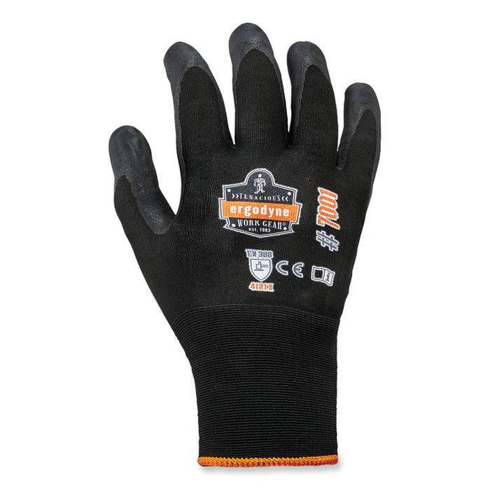 ProFlex 7001-CASE Nitrile Coated Gloves, EN388: 4121X, 9.25" Long, XX-Large, Black, 144 Pairs/Carton