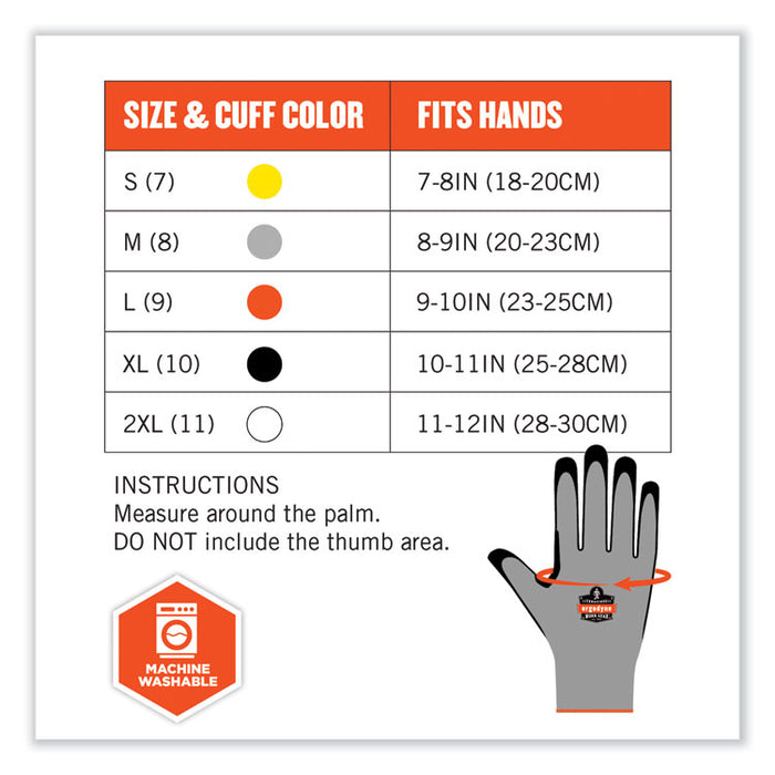 ProFlex 7031 ANSI A3 Nitrile-Coated CR Gloves, EN388: 4X42C, 9.5" Long, Small, Gray, Pair