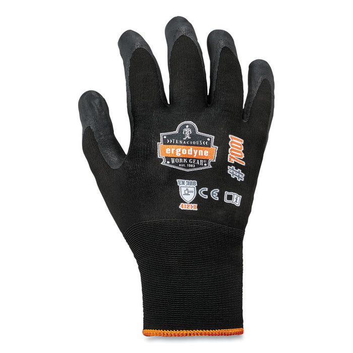 ProFlex 7001 Nitrile-Coated Gloves, EN388: 4121X, 9.25" Long, XX-Large, Black, Pair