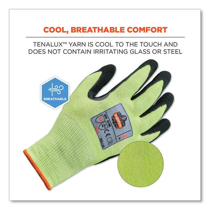 ProFlex 7041-CASE ANSI A4 Nitrile Coated CR Gloves, EN388: 4X42D, 10" Long, Medium, Lime, 144 Pairs/Carton
