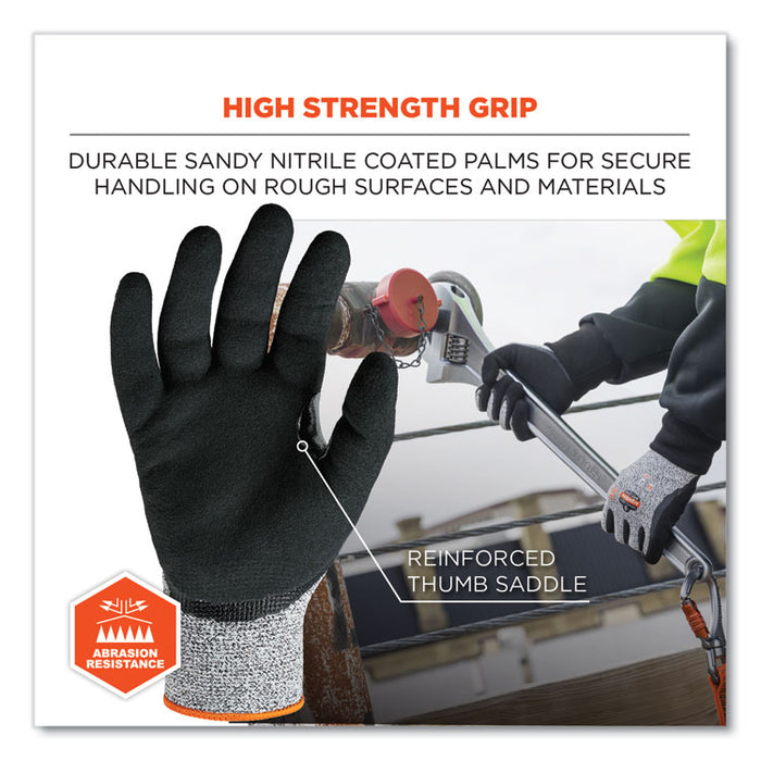 ProFlex 7031-CASE ANSI A3 Nitrile-Coated CR Gloves, EN388: 4X42C, 10" Long, X-Large, Gray, 144 Pairs/Carton