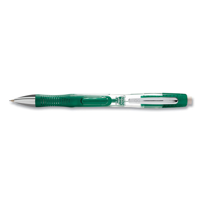 Clearpoint Elite Mechanical Pencils, 0.7 mm, HB (#2), Black Lead, Blue and Green Barrels, 2/Pack