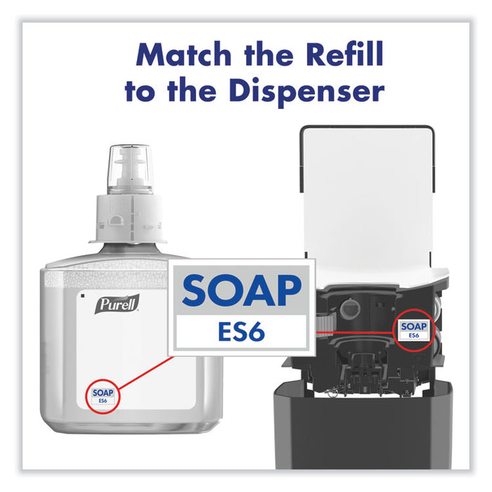 ES6 Soap Touch-Free Dispenser, 1,200 mL, 5.25 x 8.8 x 12.13, Graphite
