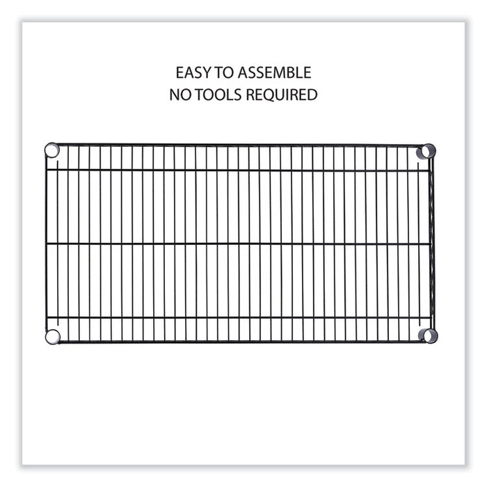 5-Shelf Wire Shelving Kit with Casters and Shelf Liners, 36w x 18d x 72h, Black Anthracite