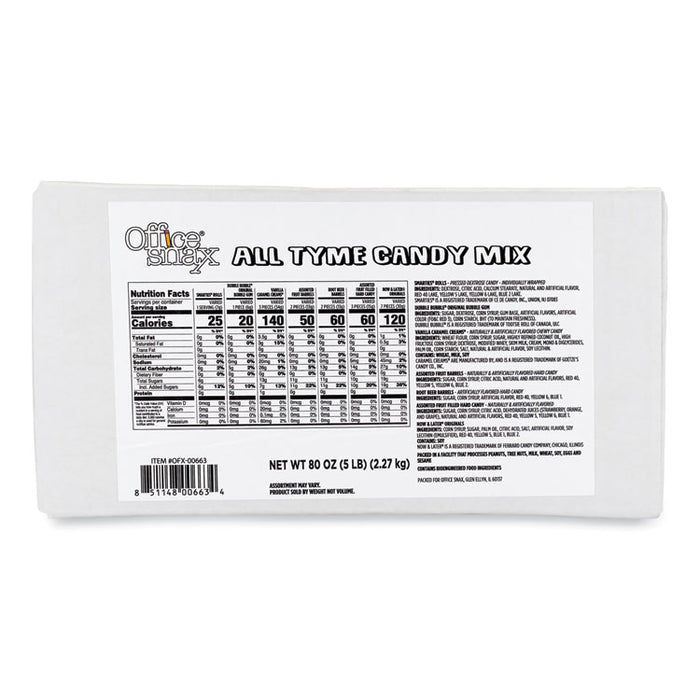 Candy Assortments, All Tyme Candy Mix, 5 lb Carton