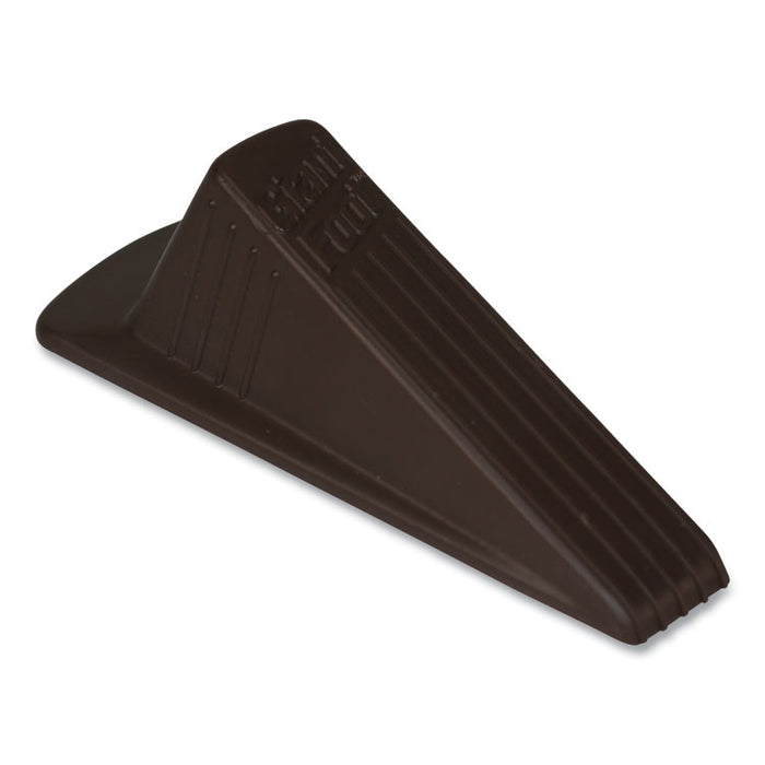 Giant Foot Doorstop, No-Slip Rubber Wedge, 3.5w x 6.75d x 2h, Brown