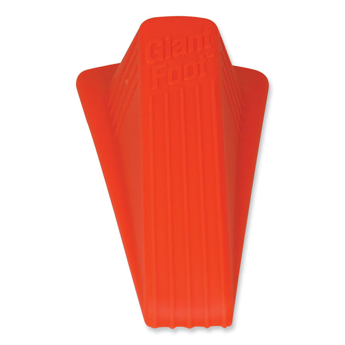 Giant Foot Doorstop, No-Slip Rubber Wedge, 3.5w x 6.75d x 2h, Safety Orange
