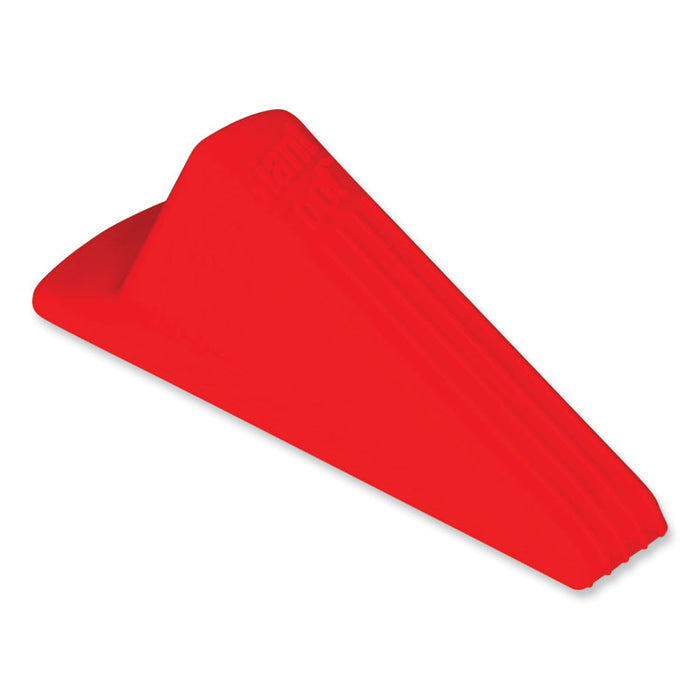 Giant Foot Doorstop, No-Slip Rubber Wedge, 3.5w x 6.75d x 2h, Safety Orange