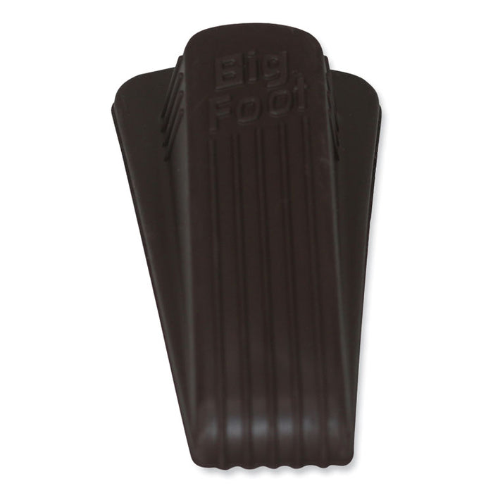 Big Foot Doorstop, No Slip Rubber Wedge, 2.25w x 4.75d x 1.25h, Brown
