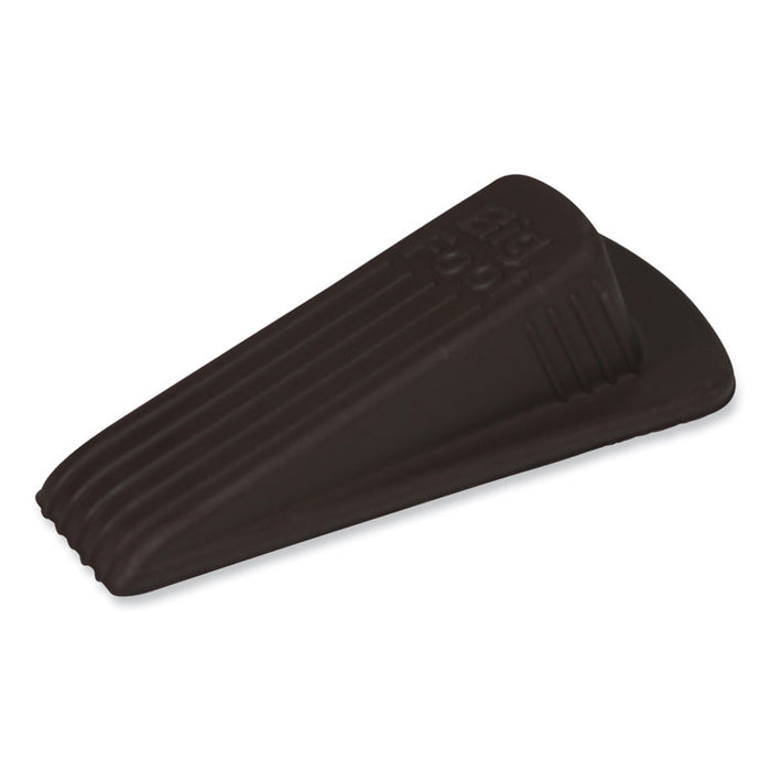 Big Foot Doorstop, No Slip Rubber Wedge, 2.25w x 4.75d x 1.25h, Brown