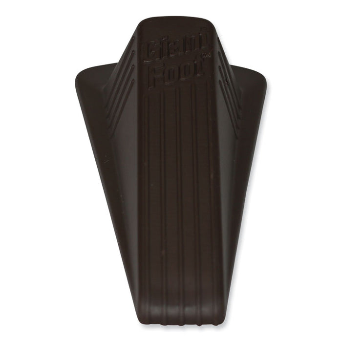Giant Foot Doorstop, No-Slip Rubber Wedge, 3.5w x 6.75d x 2h, Brown