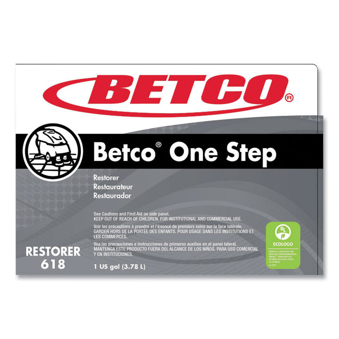 One Step Floor Restorer, 1 gal Bottle, 4/Carton