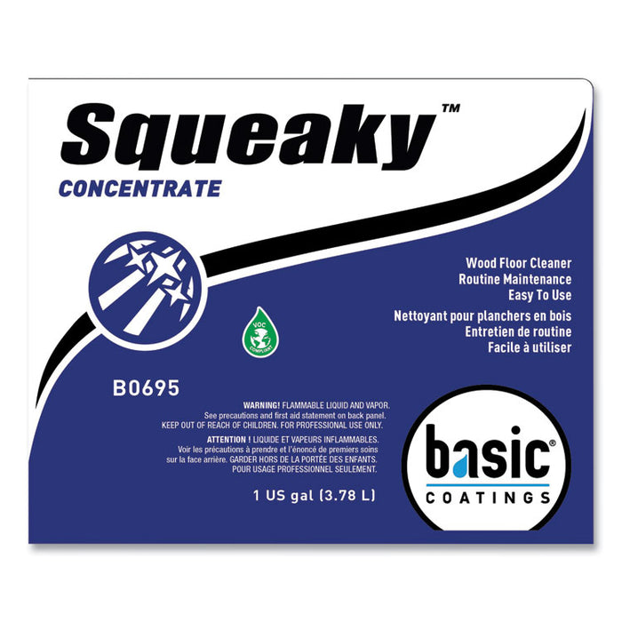 Squeaky Concentrate Floor Cleaner, 1 gal Bottle, 4/Carton
