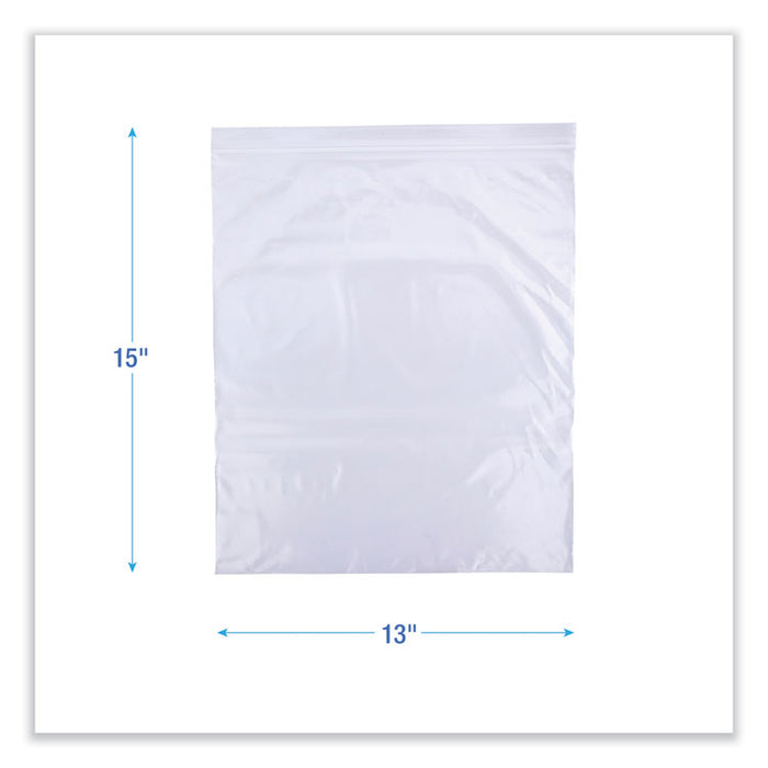 Reclosable Freezer Storage Bags, 2 gal, 13" x 15", Clear, 100/Box