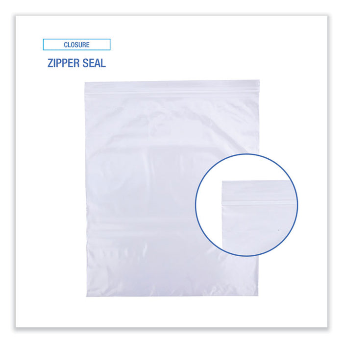 Reclosable Freezer Storage Bags, 2 gal, 13" x 15", Clear, 100/Box