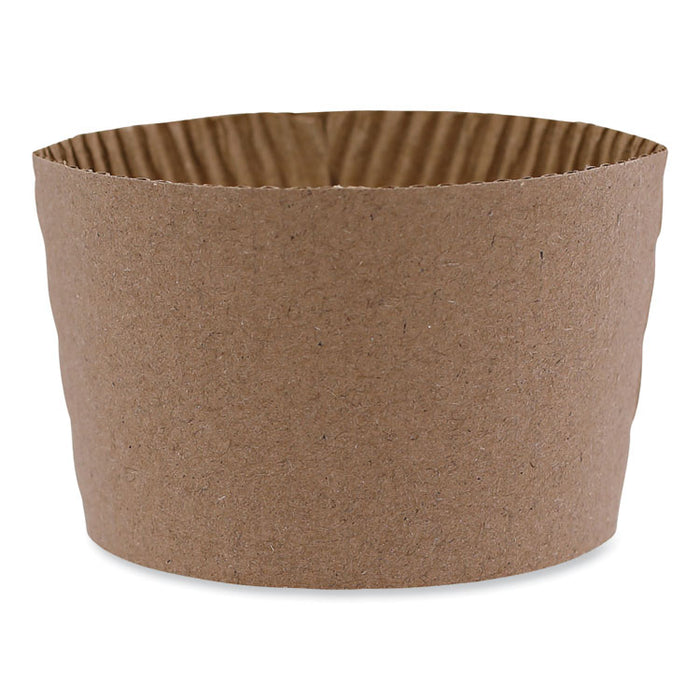 Cup Sleeves, Fits 10 oz to 20 oz Hot Cups, Kraft, 1,200/Carton