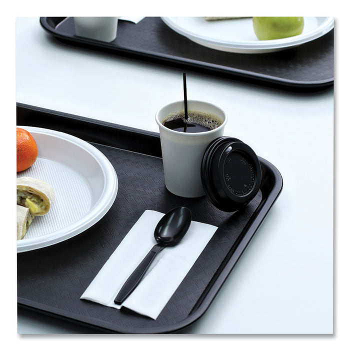 Hot Cup Lids, Fits 8 oz Hot Cup, Plastic, Black, 1,000/Carton