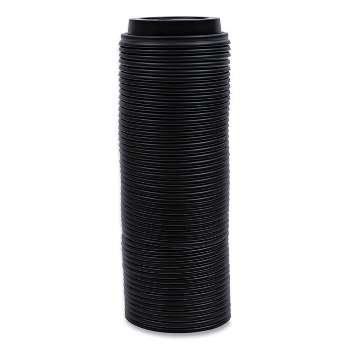 Hot Cup Lids, Fits 8 oz Hot Cup, Plastic, Black, 1,000/Carton