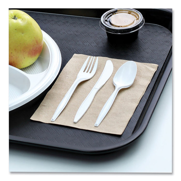 Mediumweight Wrapped Polypropylene Cutlery, Knife, Plastic, White, 1,000/Carton