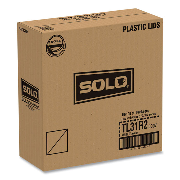 Traveler Cappuccino Style Dome Lid, Fits 10 oz Hot Cups, Plastic, Black, 1,000/Carton