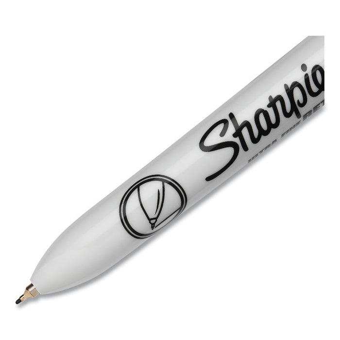 Retractable Permanent Marker, Extra-Fine Needle Tip, Black