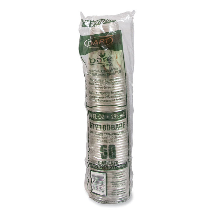 Bare Eco-Forward RPET Cold Cups, ProPlanet Seal, 10 oz, Plastic, Leaf Design, 1,000/Carton