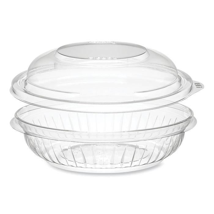 PresentaBowls Bowl/Lid Combo-Paks, 8 oz, Clear, Plastic, 63/Pack, 4 Packs/Carton