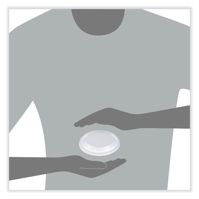 Dome Lids for Foam Cups and Containers, Vented, Fits 5 oz to 32 oz Cups/Containers, Plastic, Translucent, 1,000/Carton