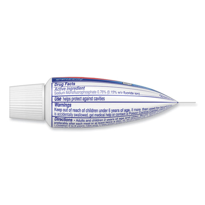 Fluoride Toothpaste, Personal Size, 0.85 oz Tube, Unboxed, 240/Carton