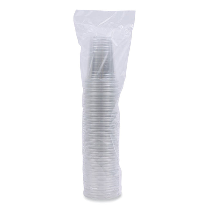 Clear Plastic PET Cups, 16 oz, 50 Cups/Sleeve, 20 Sleeves/Carton