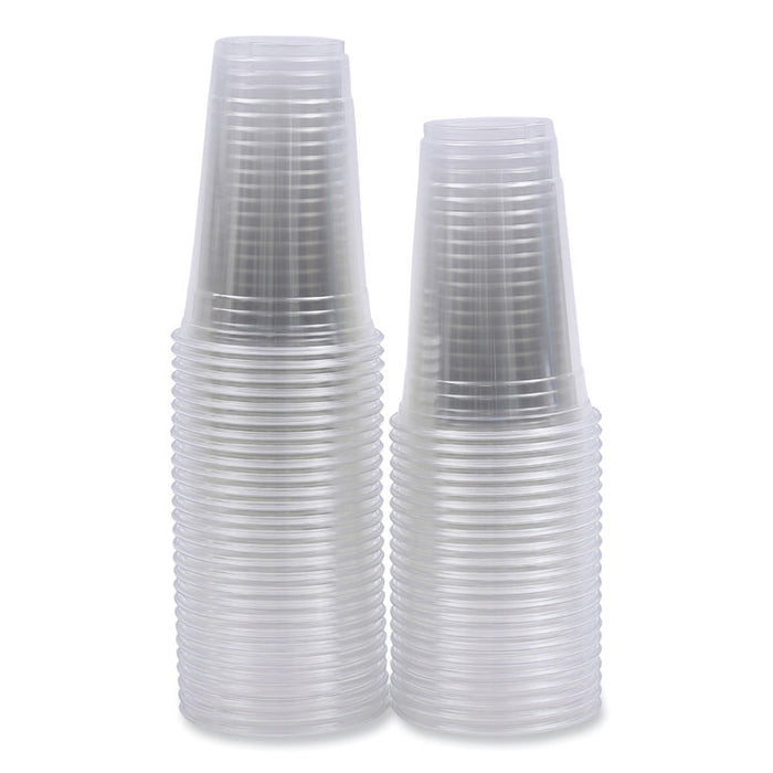 Clear Plastic PET Cups, 20 oz, 50/Sleeve, 20 Sleeves/Carton