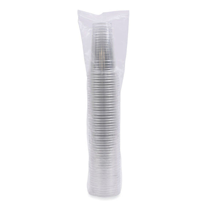 Clear Plastic PET Cups, 24 oz, 50 Cups/Sleeve, 12 Sleeves/Carton