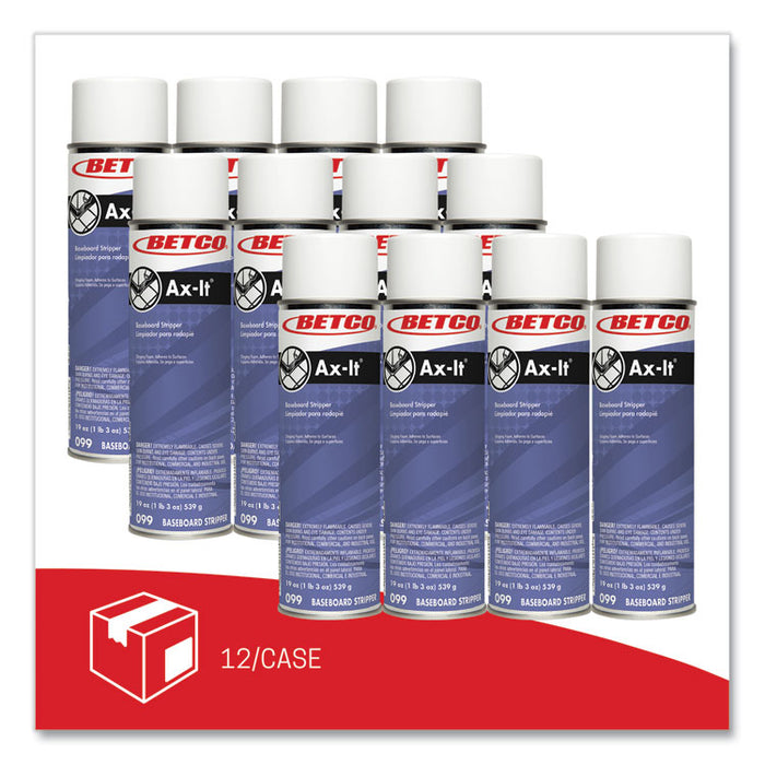 Ax-It Aerosol Baseboard Stripper, Sassafras Scent, 19 oz Aerosol Spray, 12/Carton