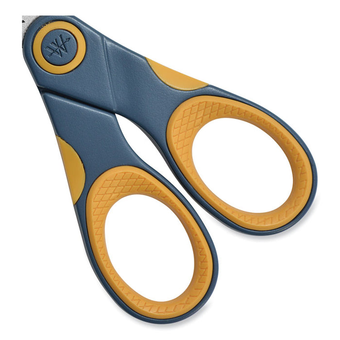 Non-Stick Titanium Bonded Scissors, 5" Long, Straight Gray/Orange Handle