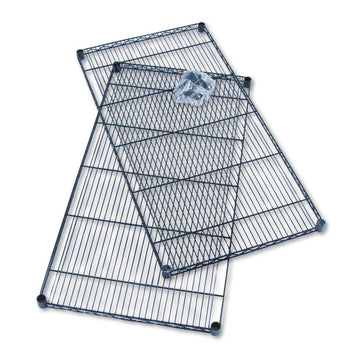 Industrial Wire Shelving Extra Shelf Pack, 48w x 24d, Black, 2/Carton