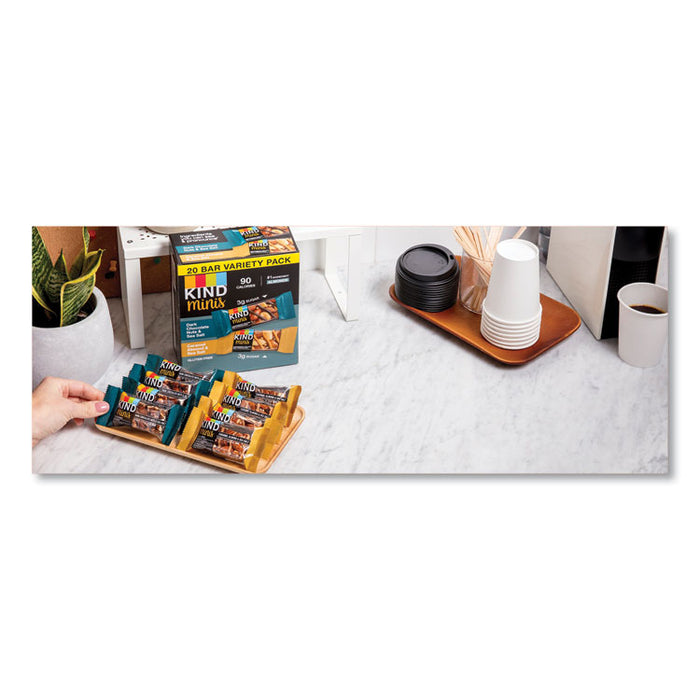 Minis, Salted Caramel and Dark Chocolate Nut/Dark Chocolate Almond and Coconut, 0.7 oz, 20/Pack