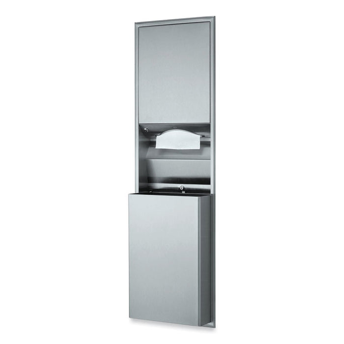 ClassicSeries Recessed Convertible Paper Towel Dispenser/Waste Receptacle, 15.19 x 7.09 x 56, Satin Stainless Steel