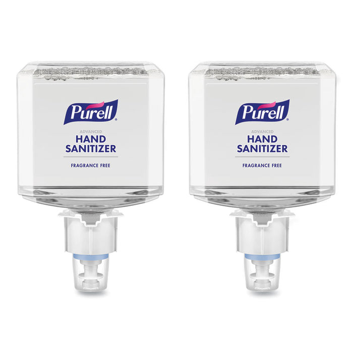 Advanced Hand Sanitizer Gentle and Free Foam, 1,200 mL Refill, Fragrance-Free, For ES4 Dispensers, 2/Carton