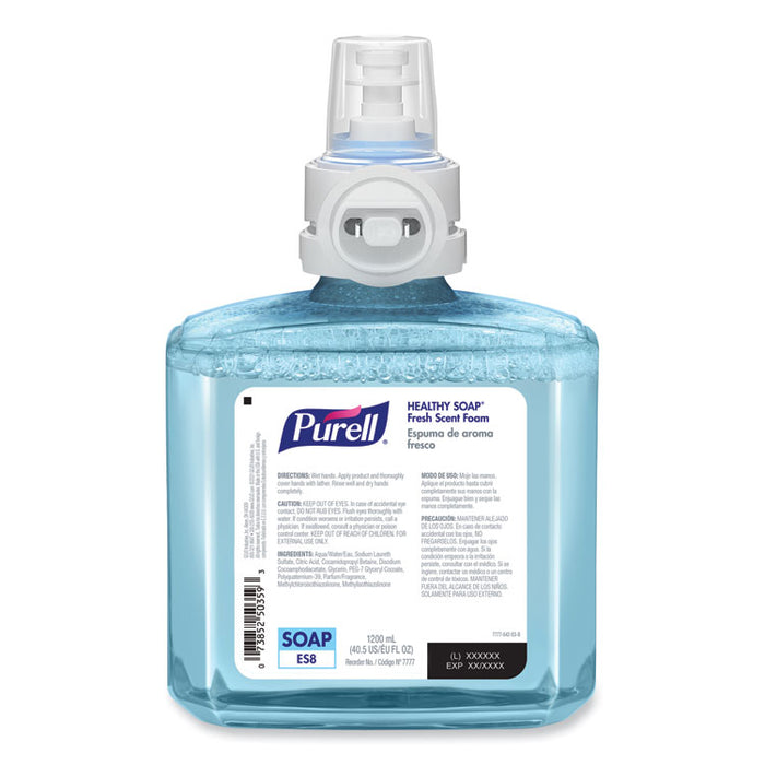HEALTHY SOAP Foam Refill, For ES8 Dispensers, Fresh Scent, 1,200 mL, 2/Carton