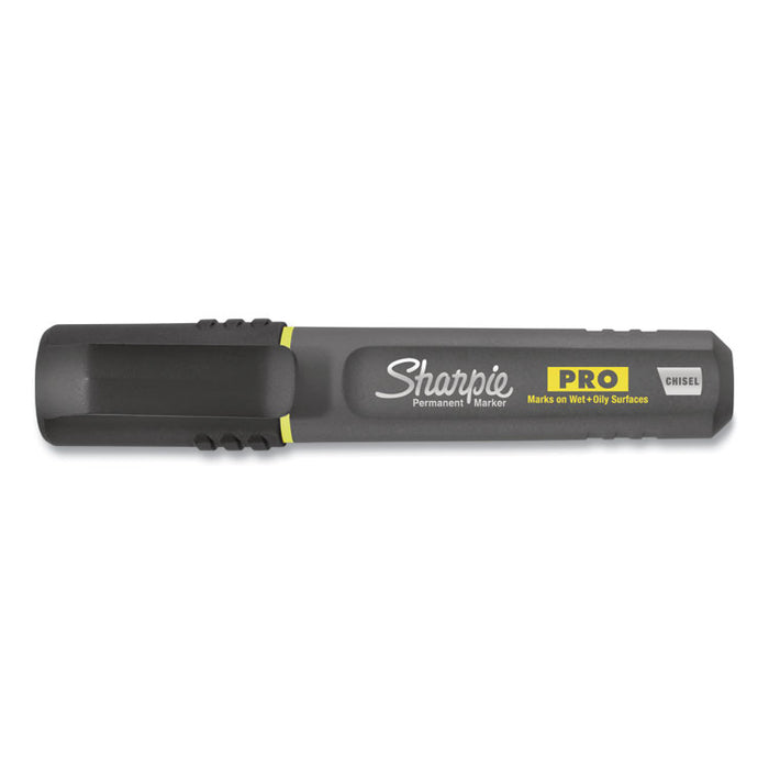 Pro Permanent Marker, Broad Chisel-Tip, Black, Dozen