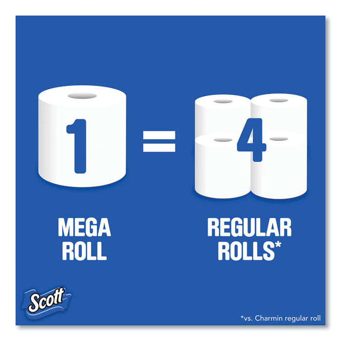 ComfortPlus Toilet Paper, Mega Roll, Septic Safe, 1-Ply, White, 425 Sheets/Roll, 12 Rolls/Pack