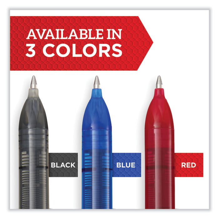 Professional Design Rollerball Pen, Stick, Medium 0.7 mm, Black Ink, Black Barrel, Dozen