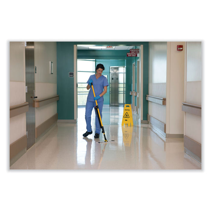 Pulse Microfiber Spray Mop System, 17" Microfiber Head, 52" Yellow Plastic Handle