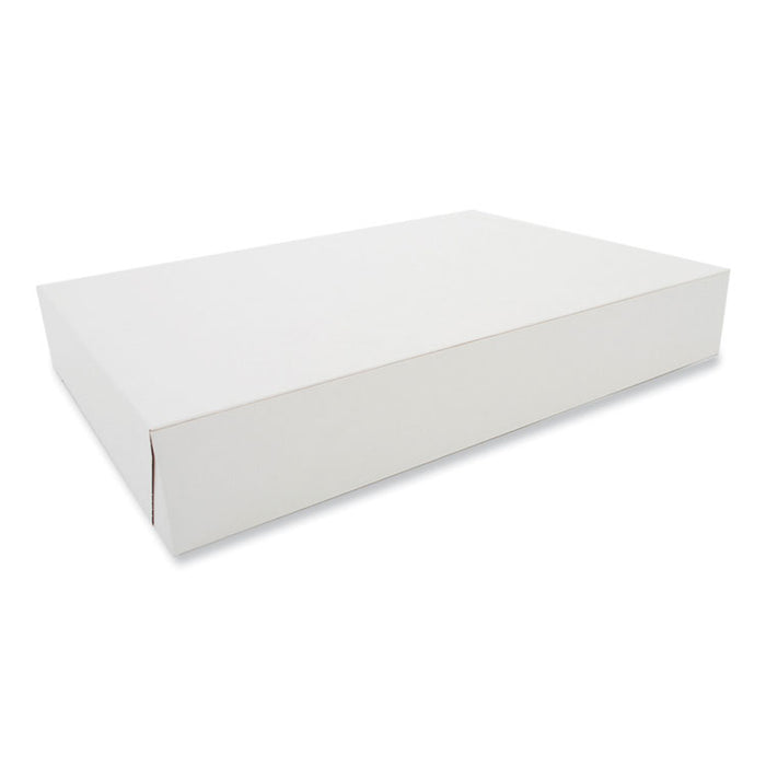 Clay-Coated Donut Boxes, 16 x 11.5 x 2.5, White, Paper, 100/Carton