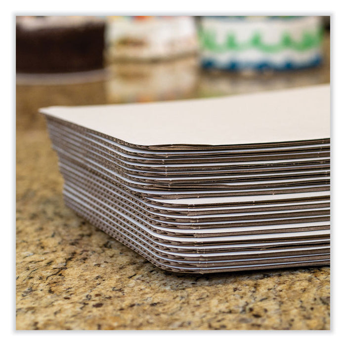 Bakery Bright White Cake Pad, Single Wall Pad, 19 x 14, Bright White, Paper, 50/Carton